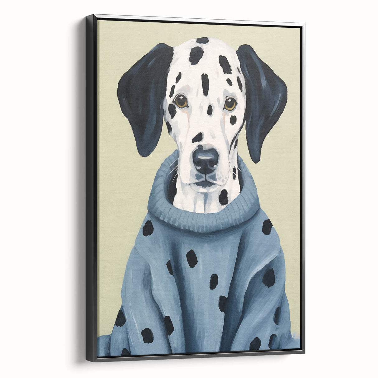 Electric Wall Art: Dalmatian in Cozy Sweater - Modern Electric Decor