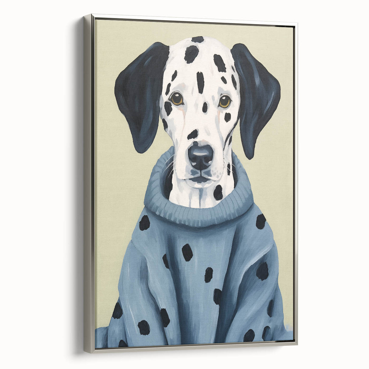 Electric Wall Art: Dalmatian in Cozy Sweater - Modern Electric Decor