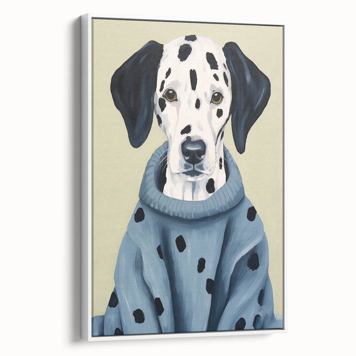 Electric Wall Art: Dalmatian in Cozy Sweater - Modern Electric Decor