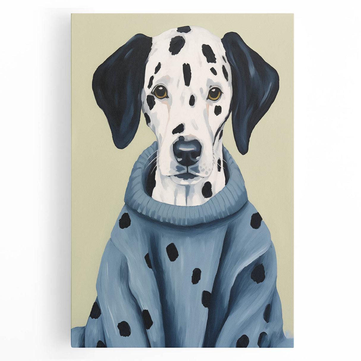 Electric Wall Art: Dalmatian in Cozy Sweater - Modern Electric Decor
