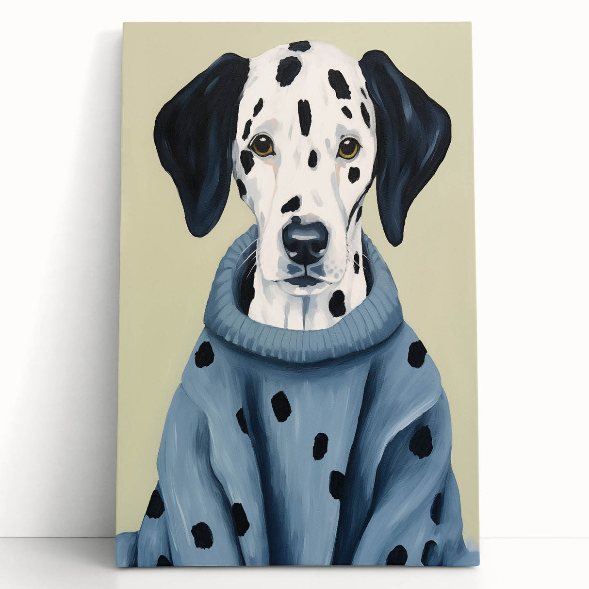 Electric Wall Art: Dalmatian in Cozy Sweater - Modern Electric Decor