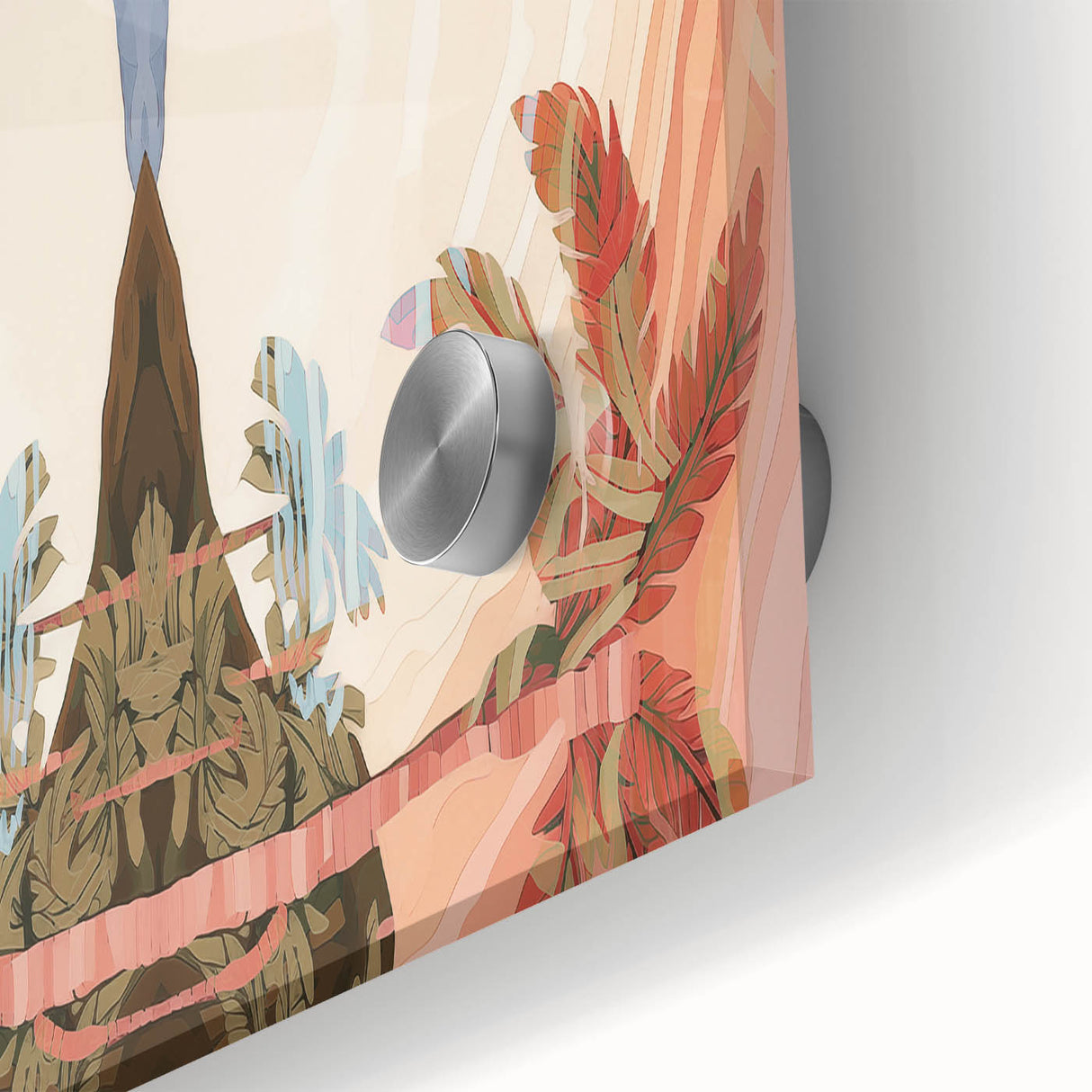 Electric Wall Art: Abstract Tropical Oasis - Modern Electric Decor