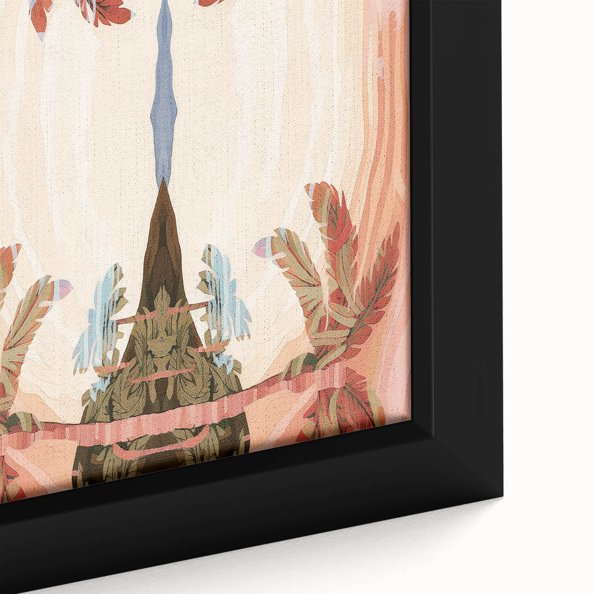 Electric Wall Art: Abstract Tropical Oasis - Modern Electric Decor