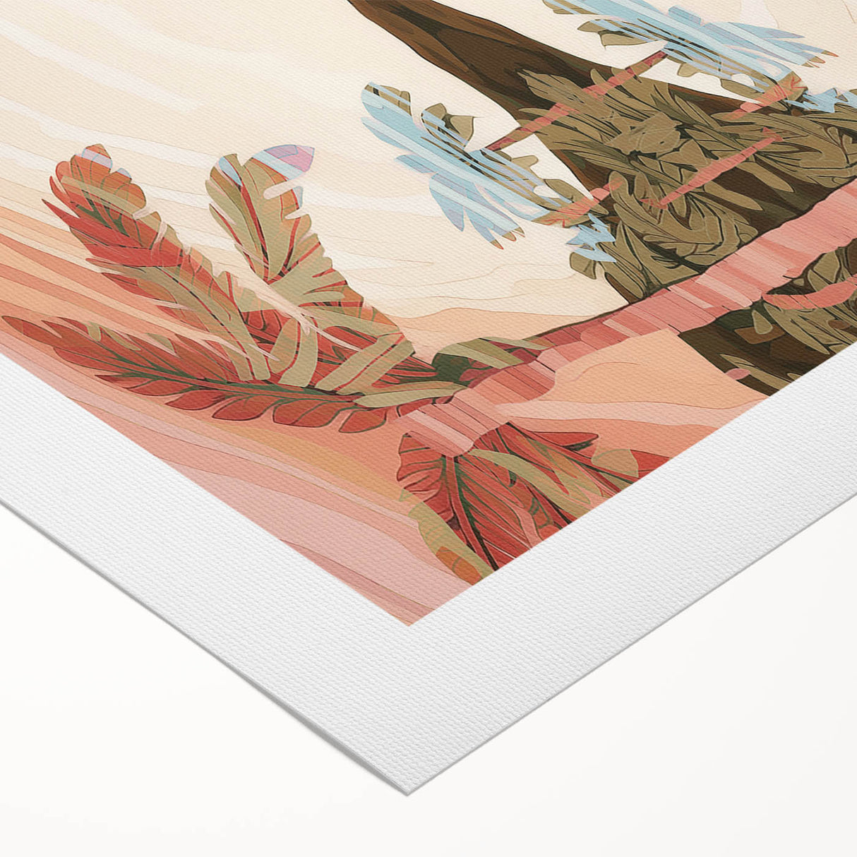 Electric Wall Art: Abstract Tropical Oasis - Modern Electric Decor