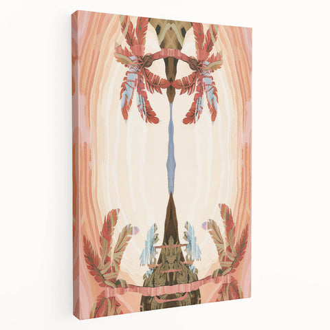 Electric Wall Art: Abstract Tropical Oasis - Modern Electric Decor