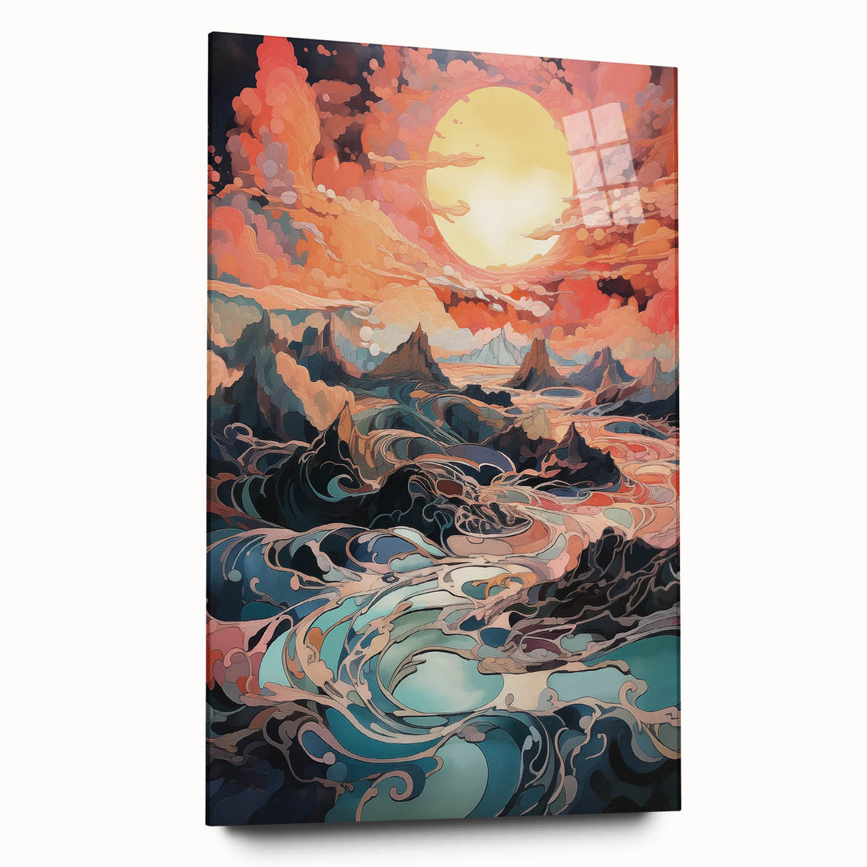 Electric Wall Art: Dreamlike Sunrise Landscape - Modern Electric Decor