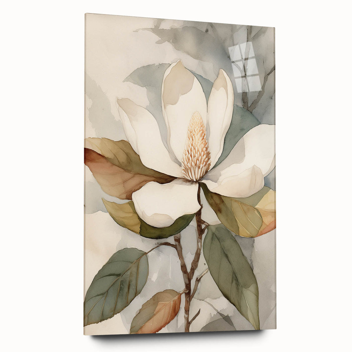 Electric Wall Art: Serene Magnolia Blossom - Modern Electric Decor