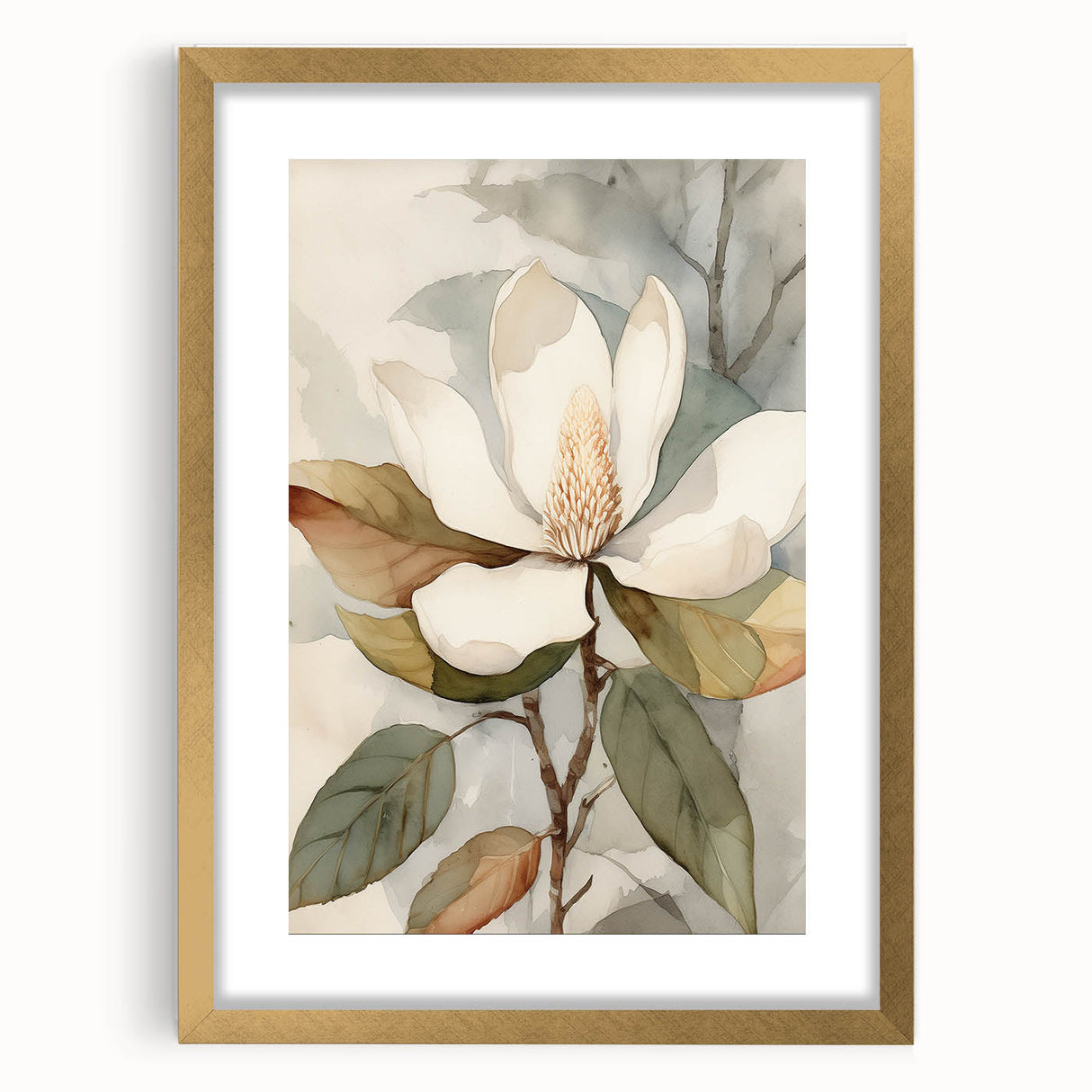 Electric Wall Art: Serene Magnolia Blossom - Modern Electric Decor