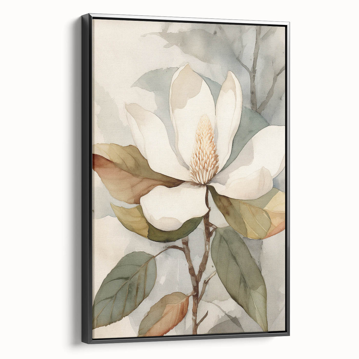 Electric Wall Art: Serene Magnolia Blossom - Modern Electric Decor