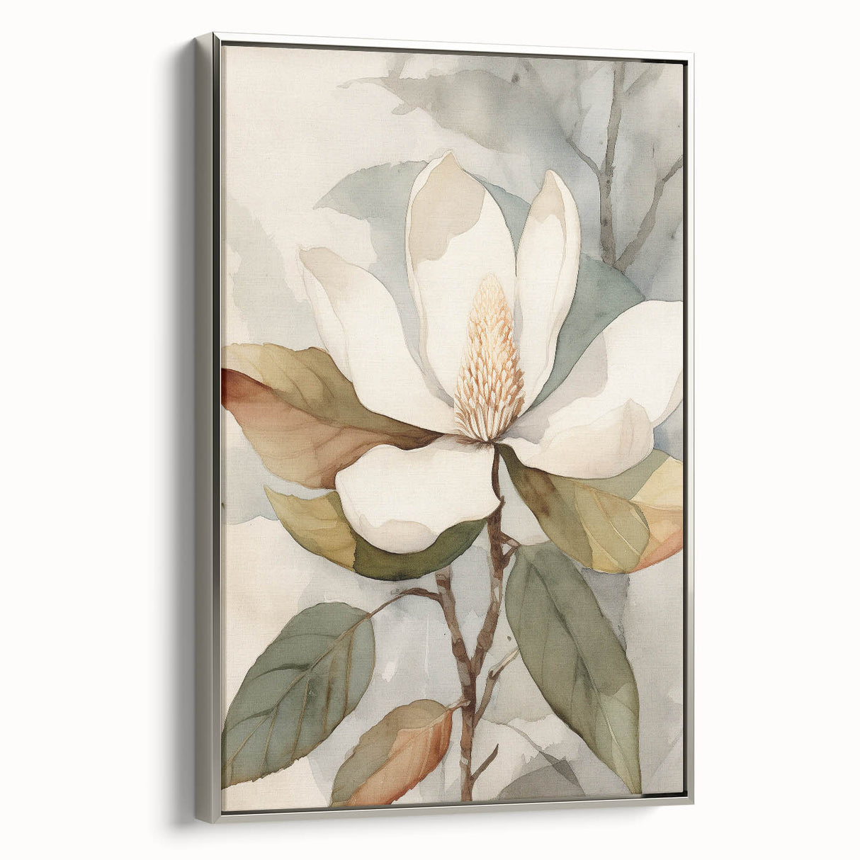 Electric Wall Art: Serene Magnolia Blossom - Modern Electric Decor
