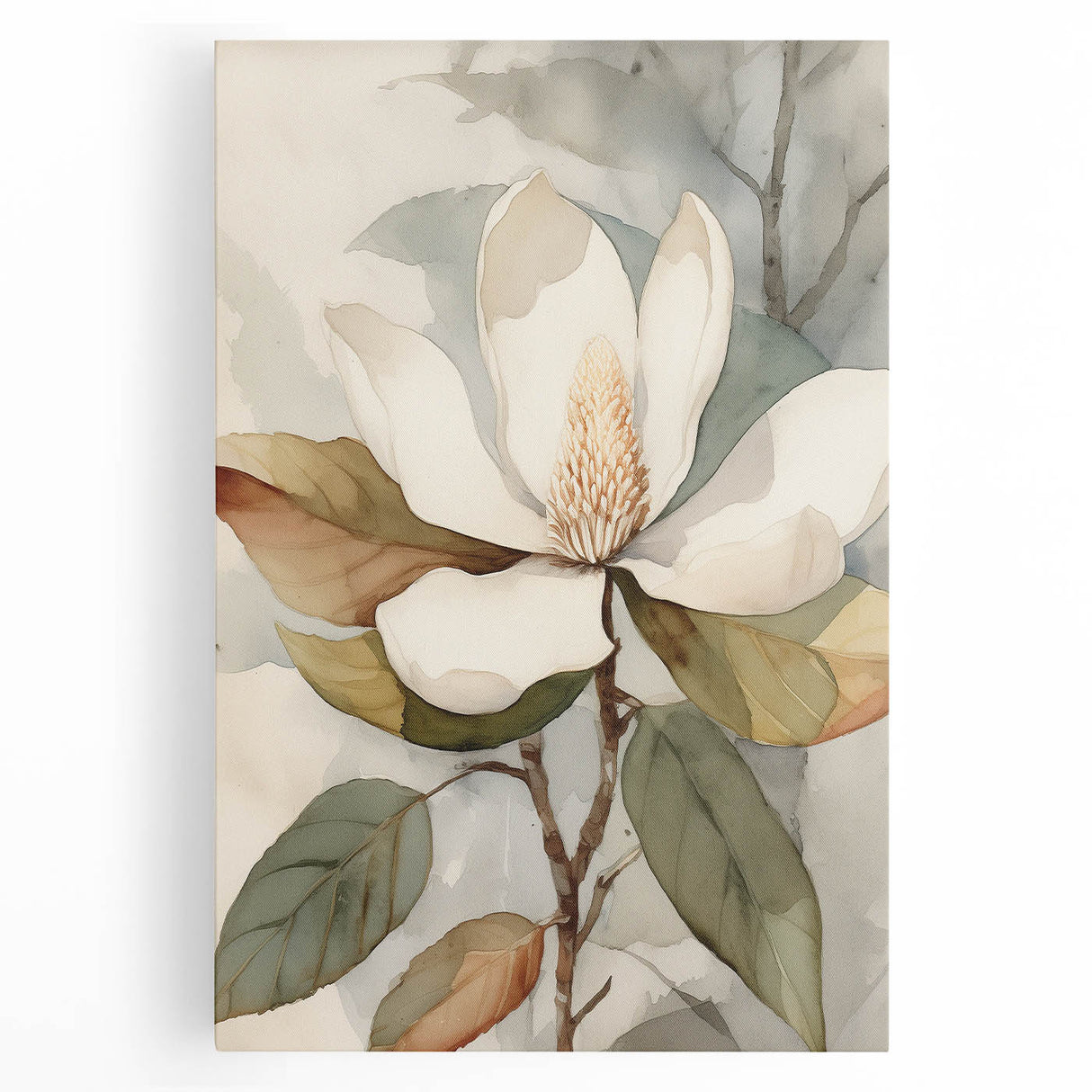 Electric Wall Art: Serene Magnolia Blossom - Modern Electric Decor