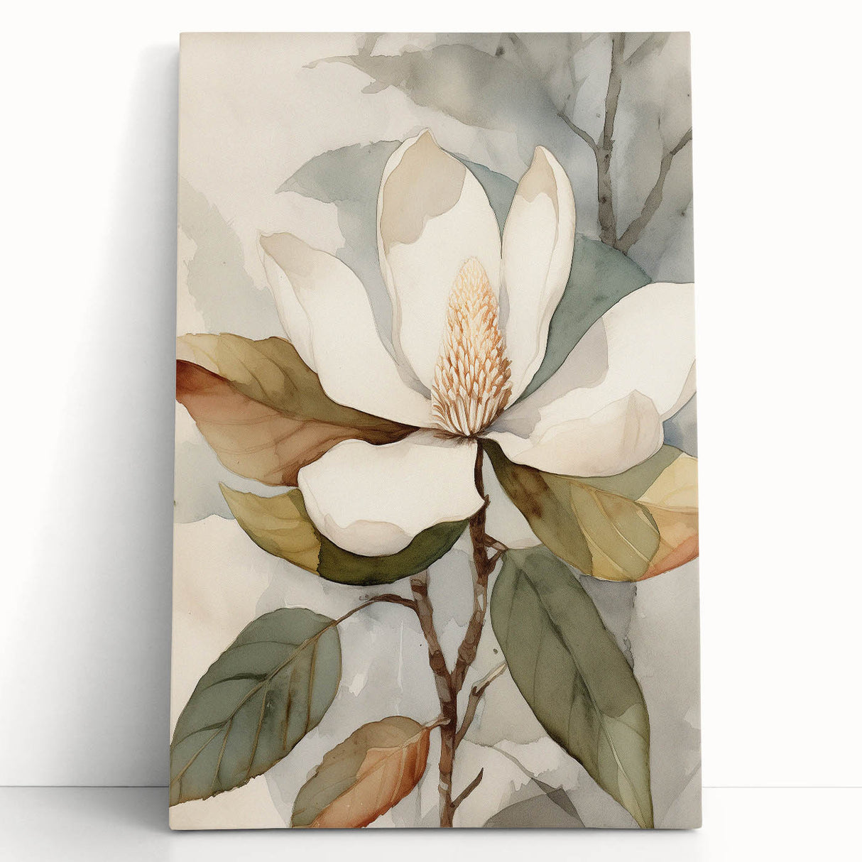 Electric Wall Art: Serene Magnolia Blossom - Modern Electric Decor