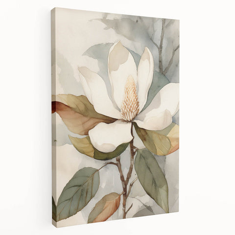 Electric Wall Art: Serene Magnolia Blossom - Modern Electric Decor
