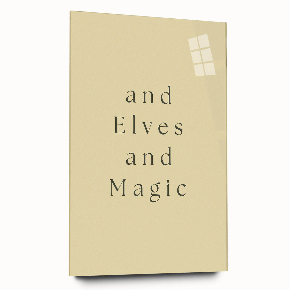 Electric Wall Art: 'and Elves and Magic' Quote - Modern Electric Decor