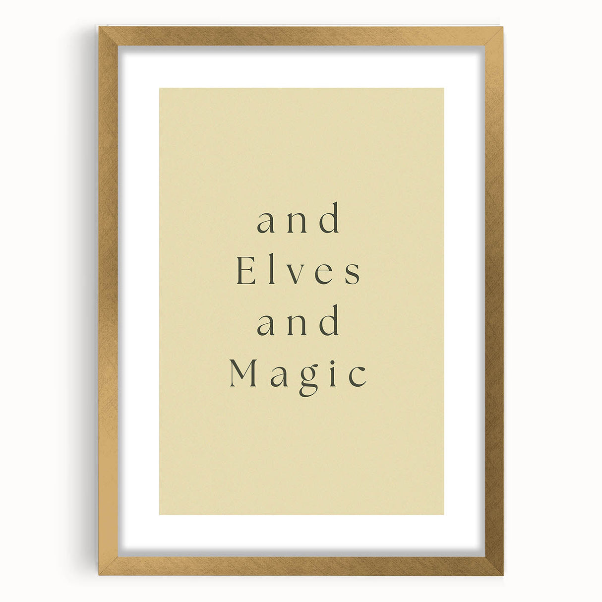 Electric Wall Art: 'and Elves and Magic' Quote - Modern Electric Decor
