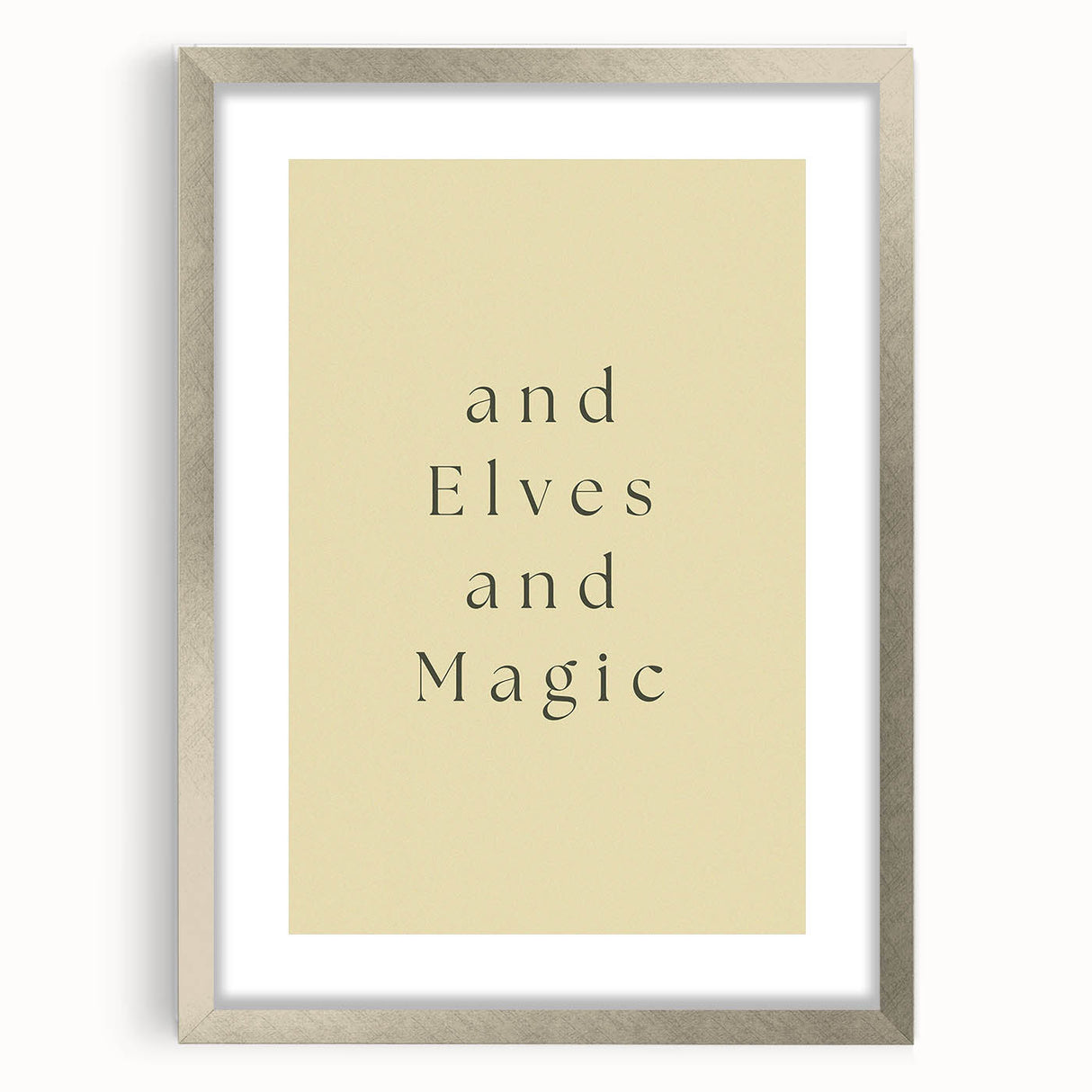 Electric Wall Art: 'and Elves and Magic' Quote - Modern Electric Decor