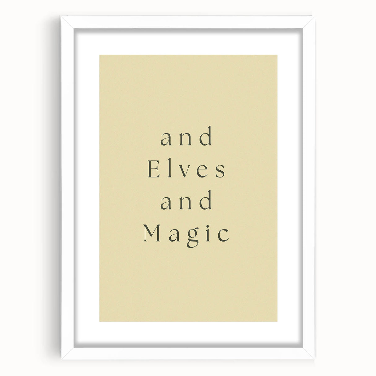 Electric Wall Art: 'and Elves and Magic' Quote - Modern Electric Decor