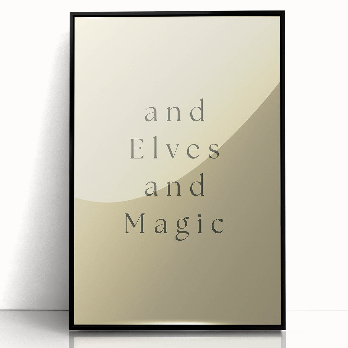 Electric Wall Art: 'and Elves and Magic' Quote - Modern Electric Decor
