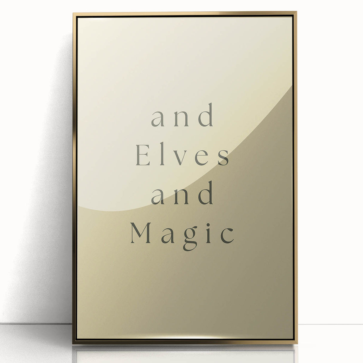 Electric Wall Art: 'and Elves and Magic' Quote - Modern Electric Decor