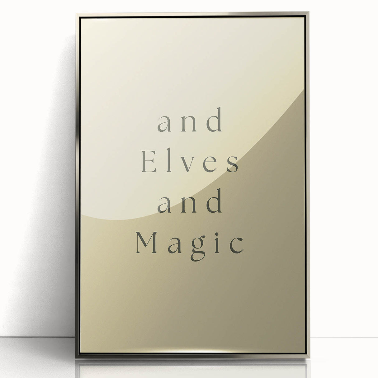 Electric Wall Art: 'and Elves and Magic' Quote - Modern Electric Decor