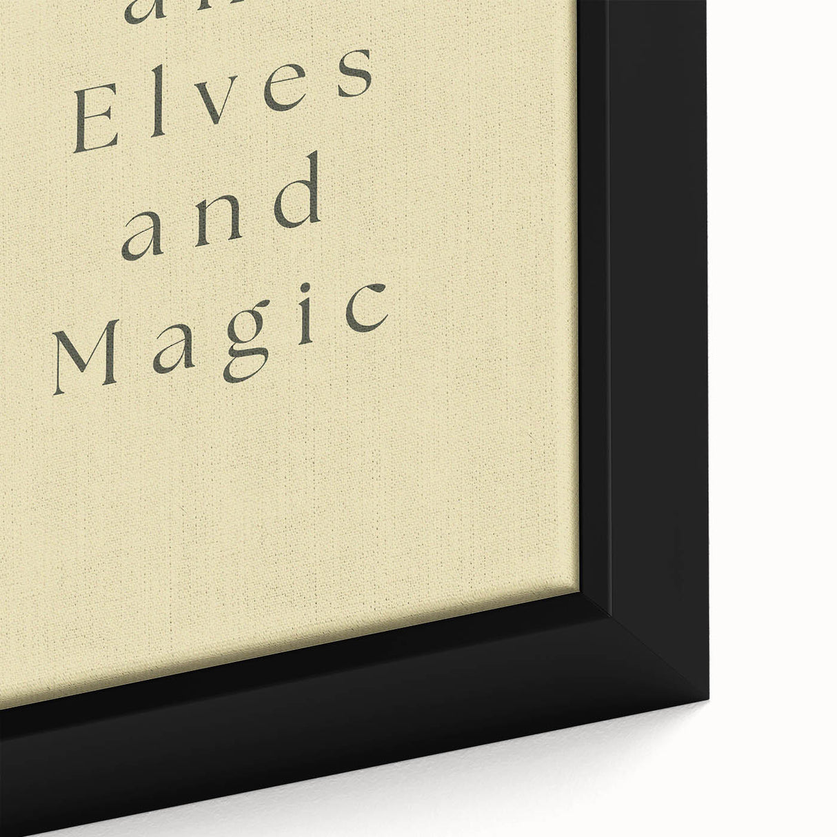 Electric Wall Art: 'and Elves and Magic' Quote - Modern Electric Decor