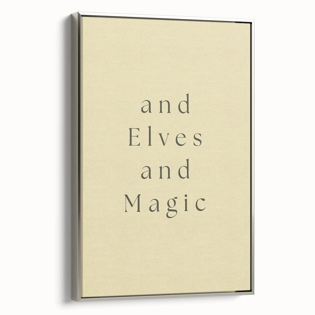 Electric Wall Art: 'and Elves and Magic' Quote - Modern Electric Decor