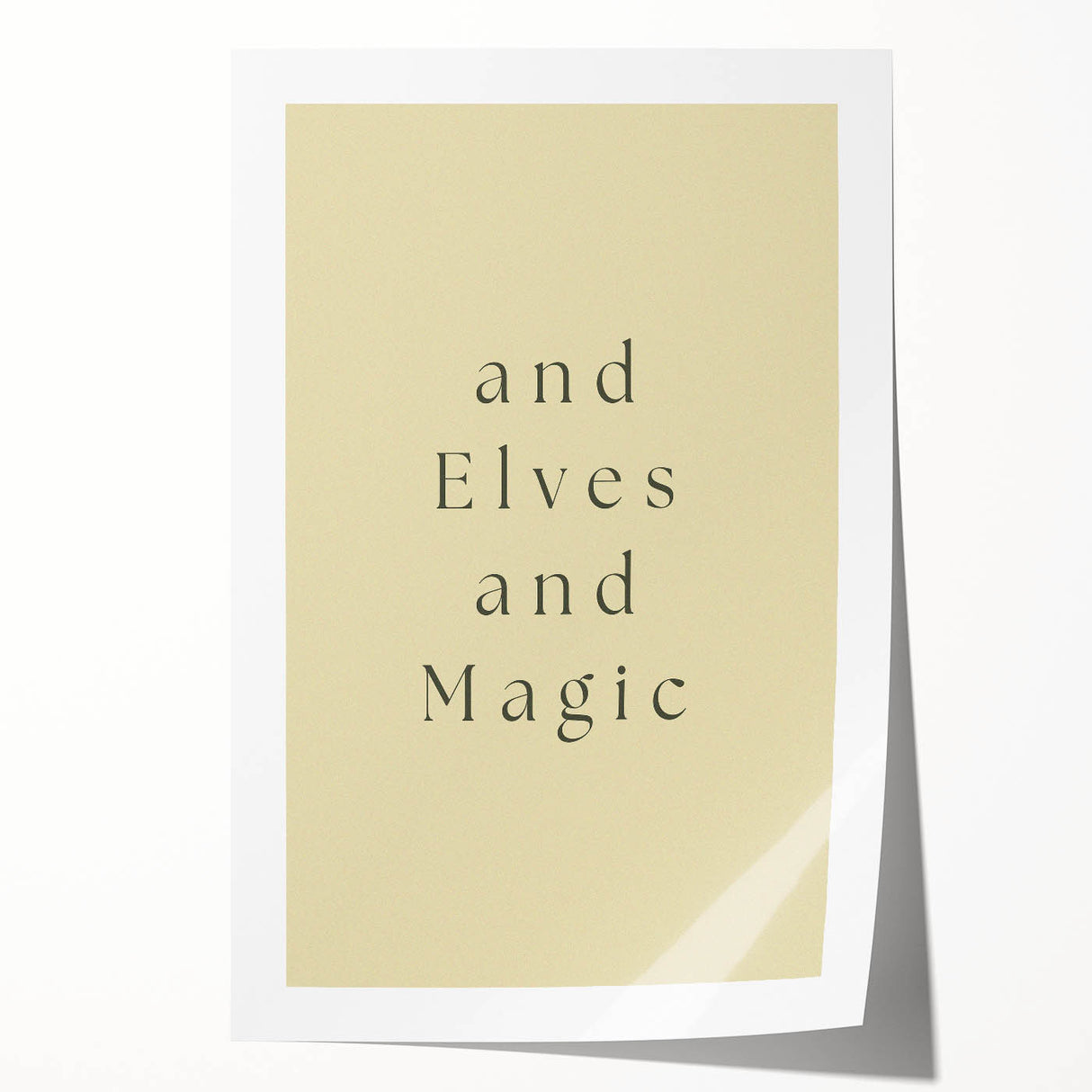 Electric Wall Art: 'and Elves and Magic' Quote - Modern Electric Decor