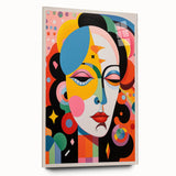 Electric Wall Art: Vibrant Abstract Face Design - Modern Electric Decor
