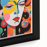 Electric Wall Art: Vibrant Abstract Face Design - Modern Electric Decor