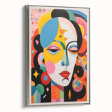 Electric Wall Art: Vibrant Abstract Face Design - Modern Electric Decor