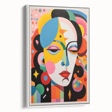 Electric Wall Art: Vibrant Abstract Face Design - Modern Electric Decor