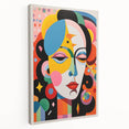 Electric Wall Art: Vibrant Abstract Face Design - Modern Electric Decor