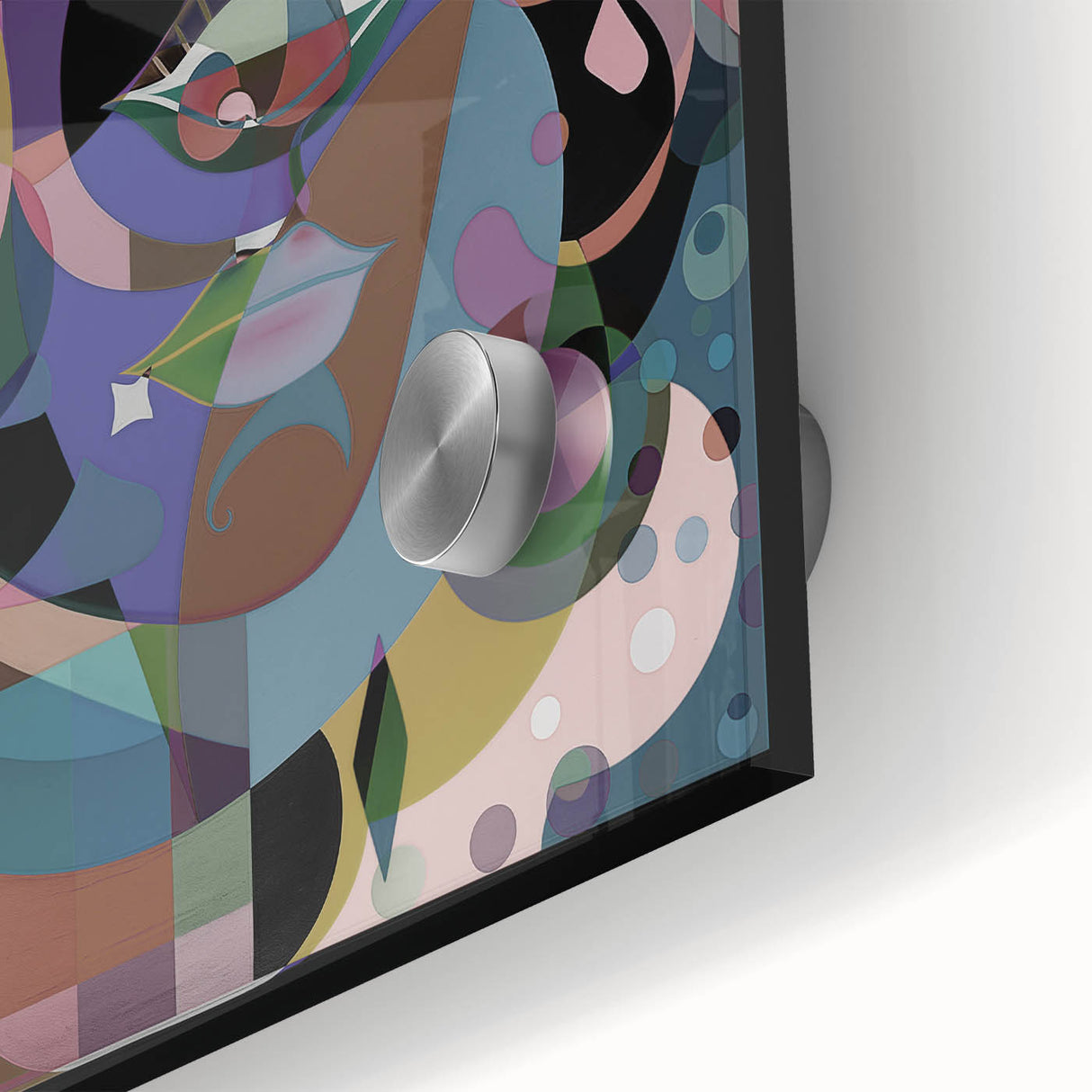 Electric Wall Art: Multi-Dimensional Abstract Face - Modern Electric Decor