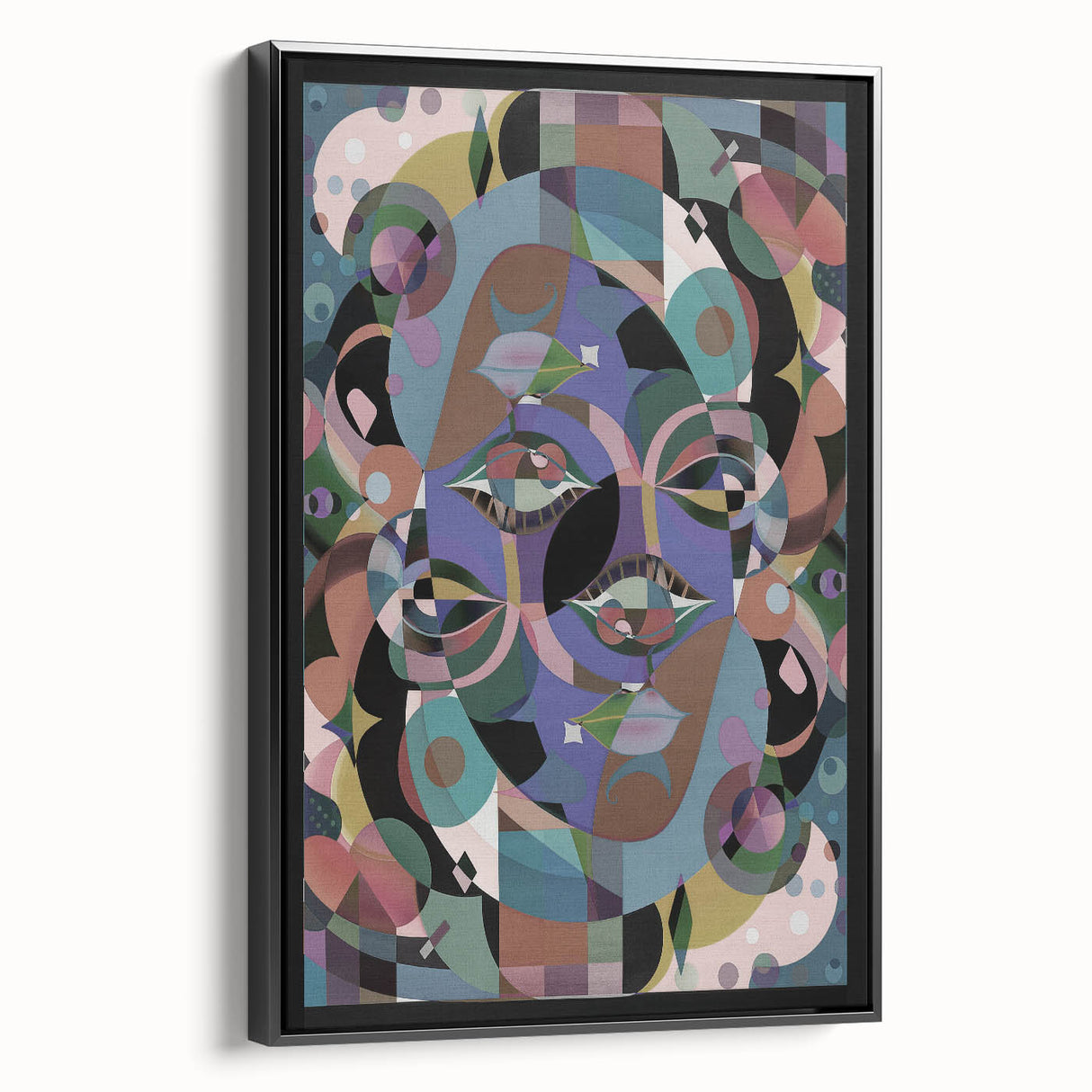Electric Wall Art: Multi-Dimensional Abstract Face - Modern Electric Decor