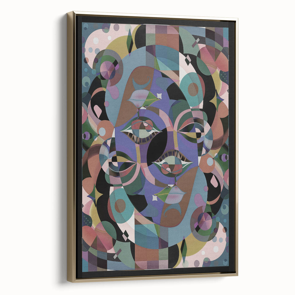 Electric Wall Art: Multi-Dimensional Abstract Face - Modern Electric Decor