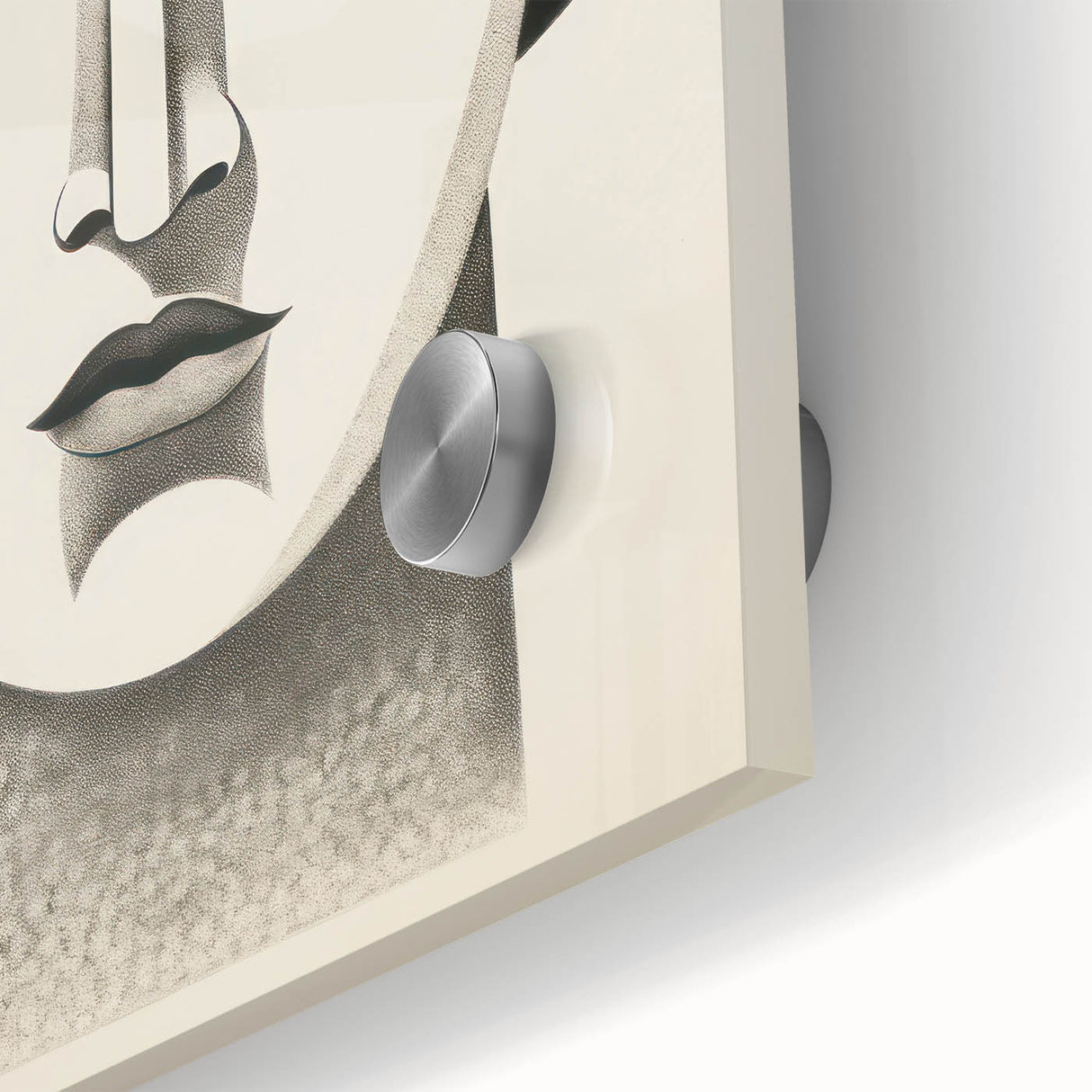 Abstract Electric Portrait Canvas - Black and White Modern Wall Art