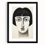 Abstract Electric Portrait Canvas - Black and White Modern Wall Art