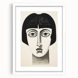 Abstract Electric Portrait Canvas - Black and White Modern Wall Art