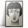 Abstract Electric Portrait Canvas - Black and White Modern Wall Art