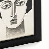Abstract Electric Portrait Canvas - Black and White Modern Wall Art