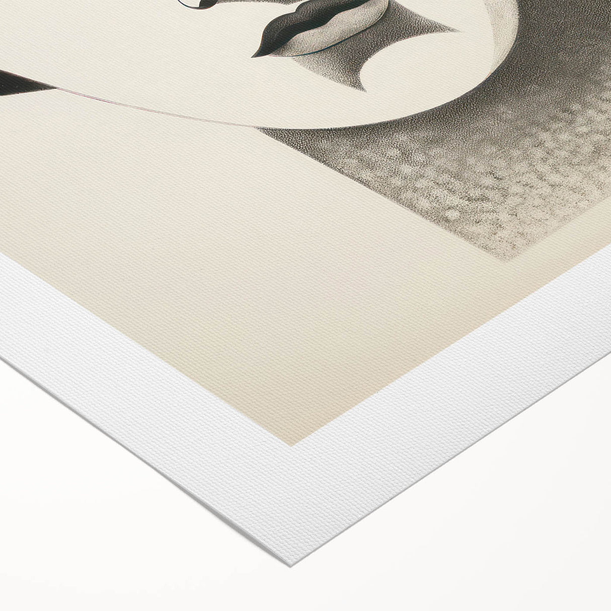 Abstract Electric Portrait Canvas - Black and White Modern Wall Art