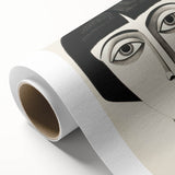 Abstract Electric Portrait Canvas - Black and White Modern Wall Art