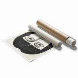 Abstract Electric Portrait Canvas - Black and White Modern Wall Art