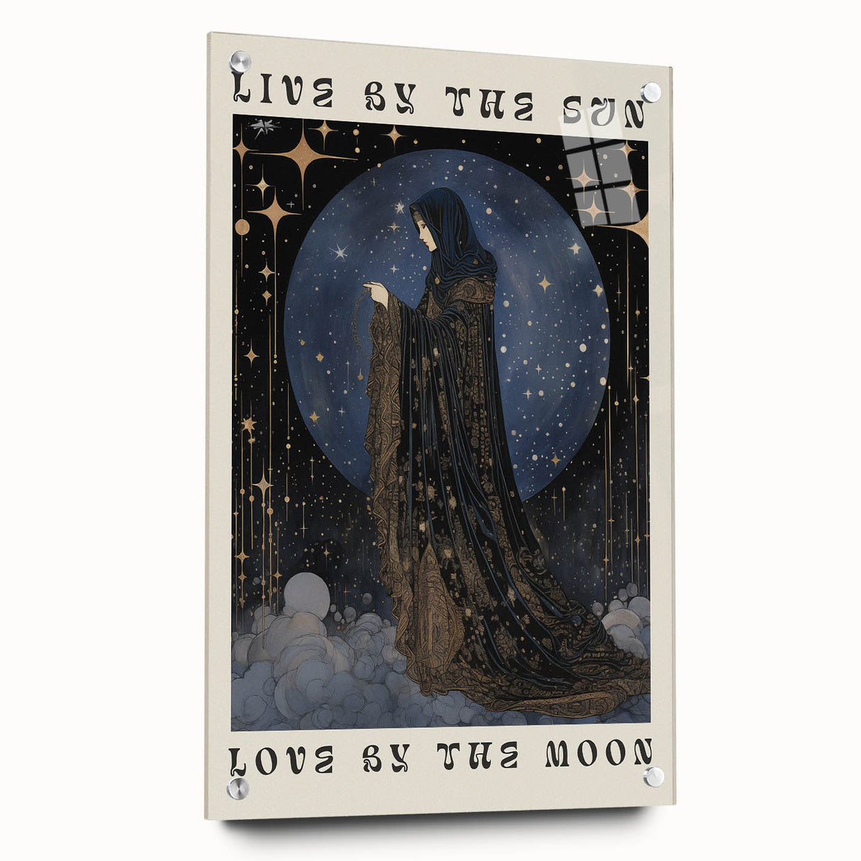Electric Wall Art: Live by the Sun, Love by the Moon - Modern Decor
