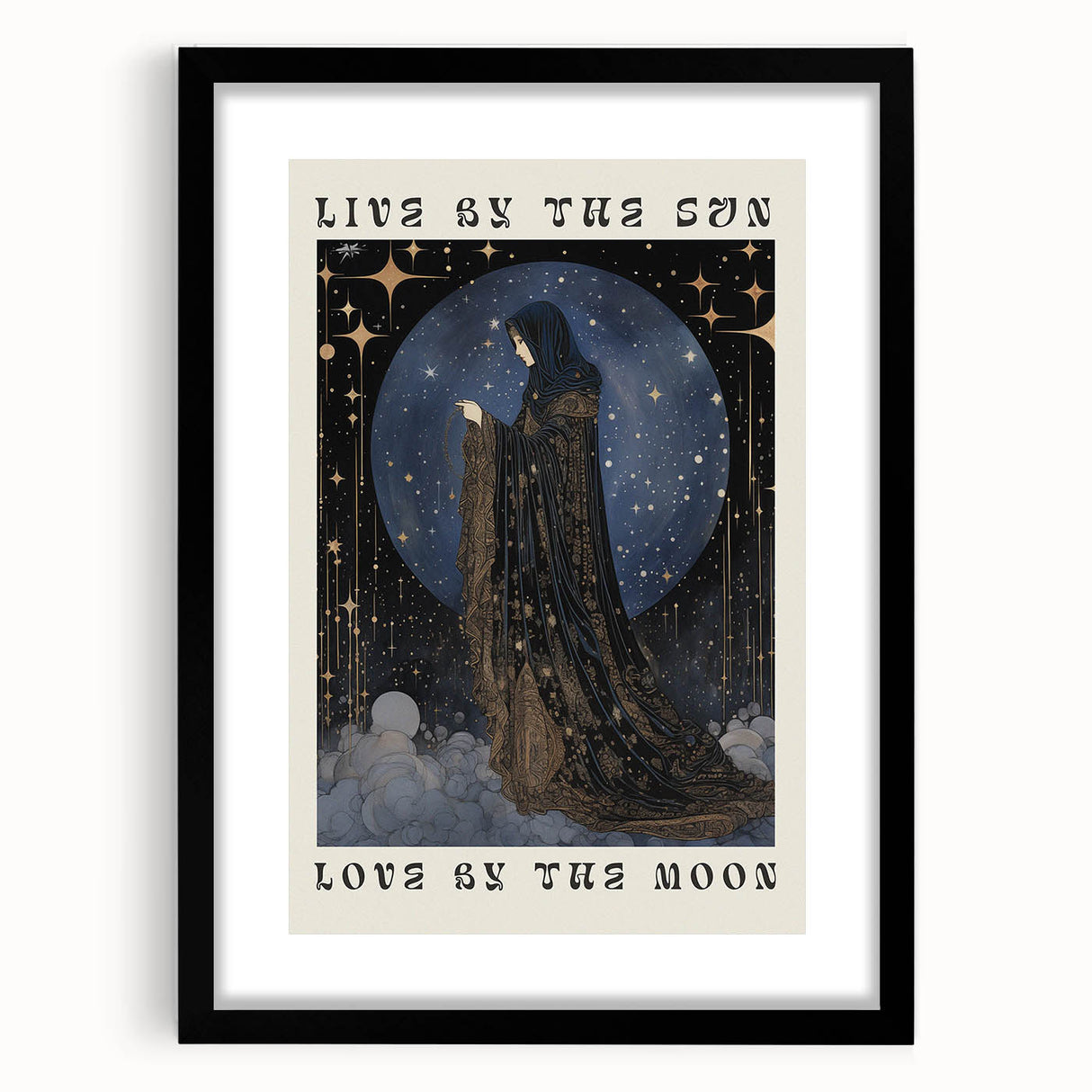 Electric Wall Art: Live by the Sun, Love by the Moon - Modern Decor