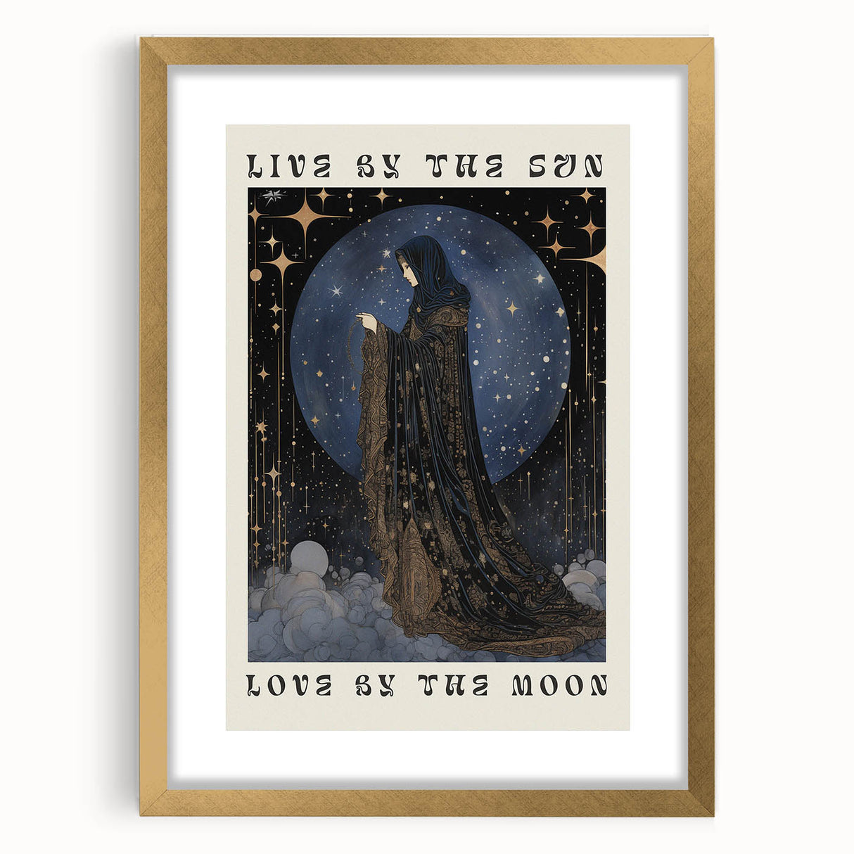 Electric Wall Art: Live by the Sun, Love by the Moon - Modern Decor
