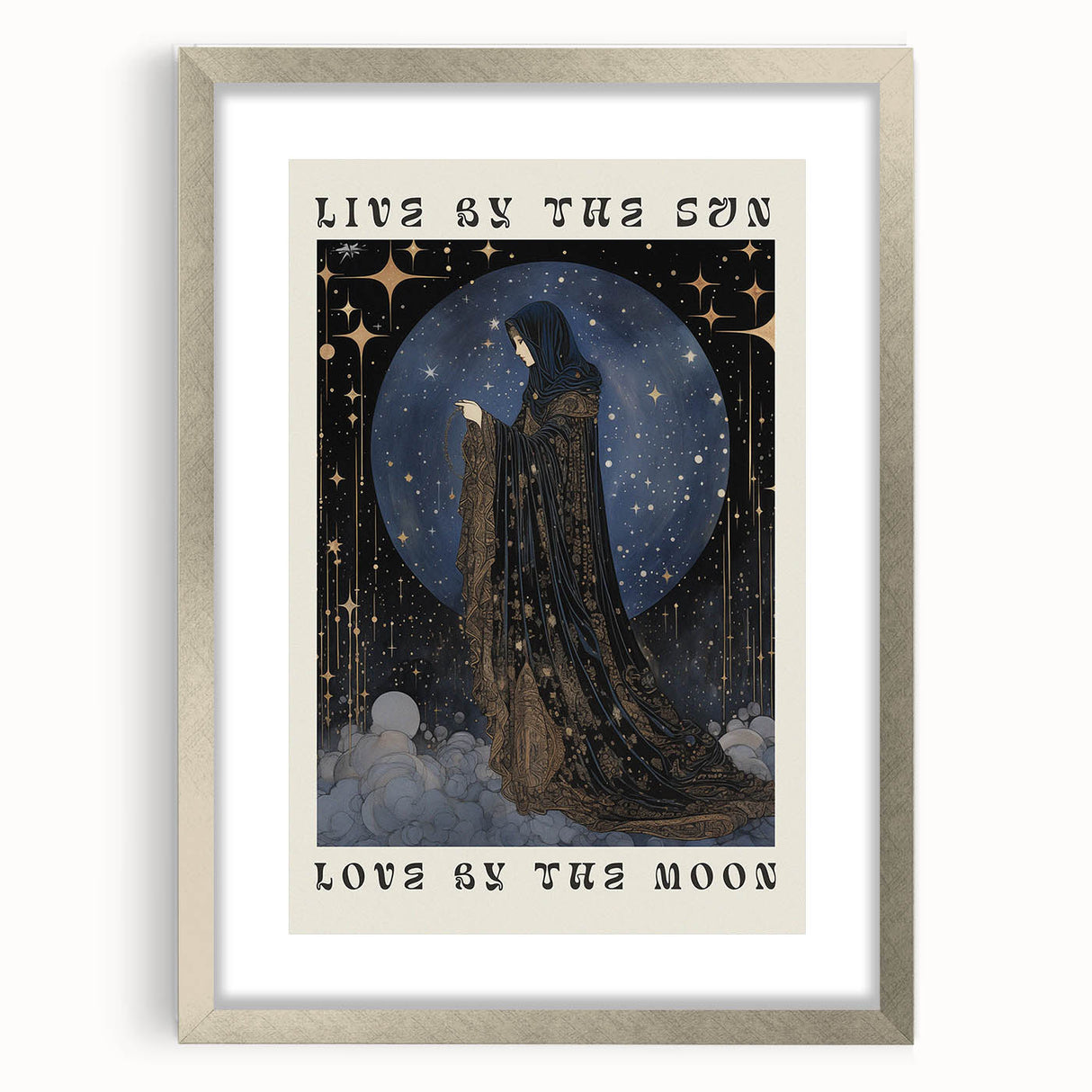 Electric Wall Art: Live by the Sun, Love by the Moon - Modern Decor