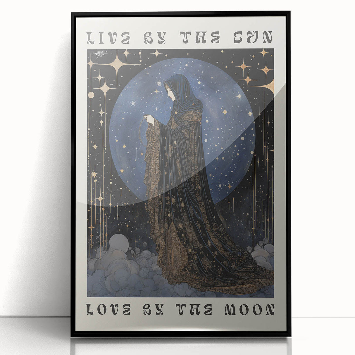 Electric Wall Art: Live by the Sun, Love by the Moon - Modern Decor