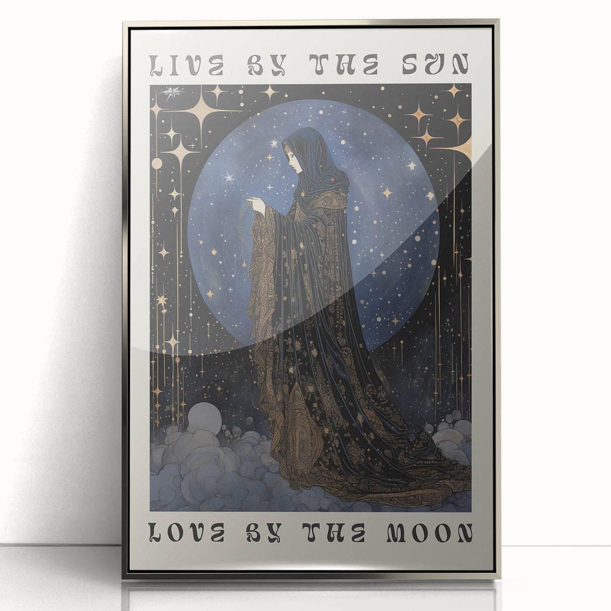 Electric Wall Art: Live by the Sun, Love by the Moon - Modern Decor
