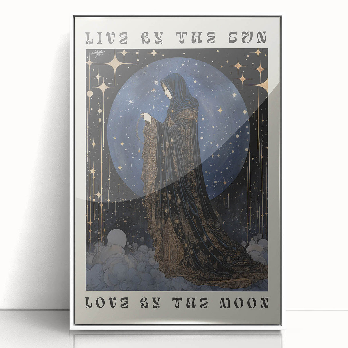 Electric Wall Art: Live by the Sun, Love by the Moon - Modern Decor